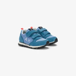 New Sneaker Boy's Tom Snake in nylon e suede avio Bambino Scarpe|Bambino