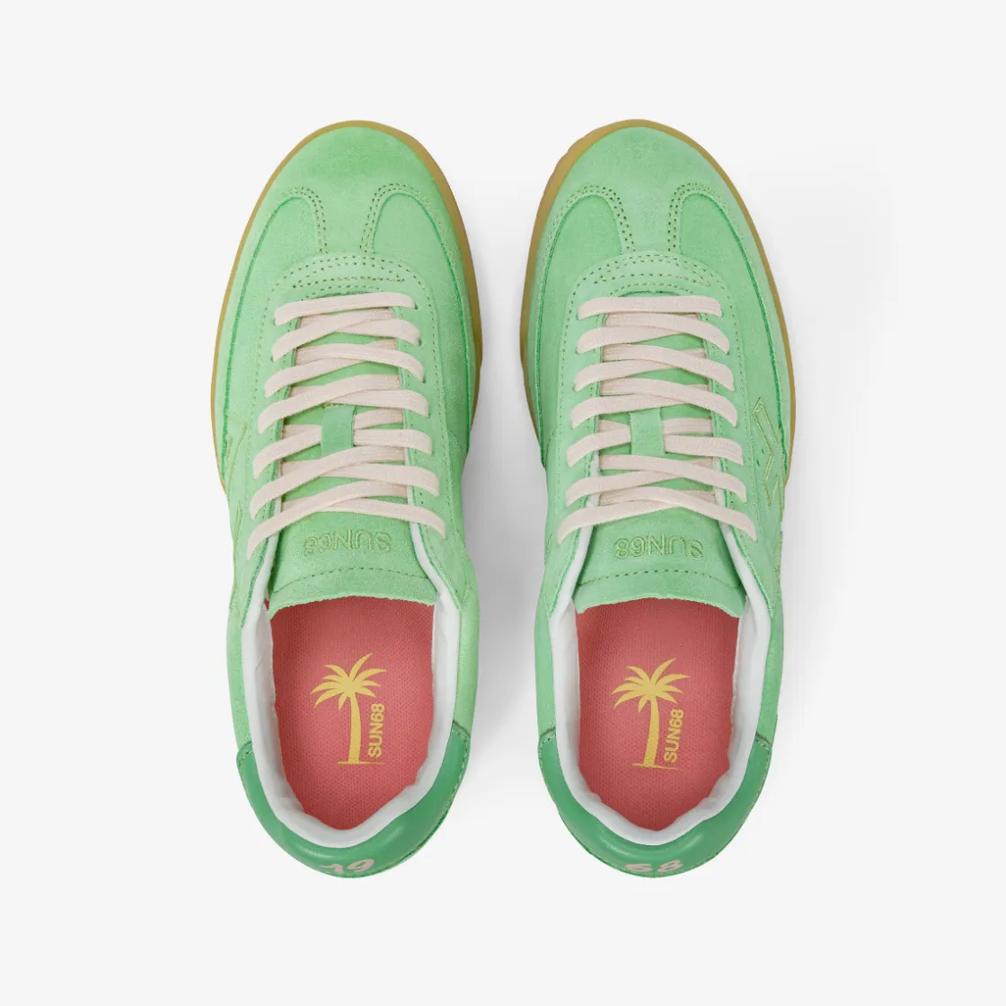 New Sneaker California Sun in suede verde menta Donna Scarpe|Donna
