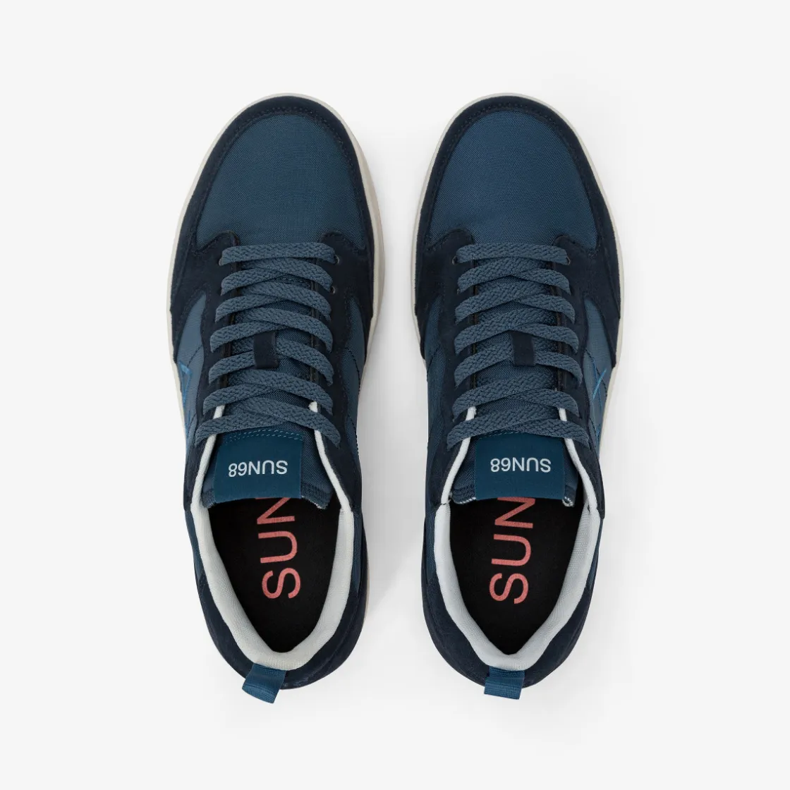 Fashion Sneaker Genius in nylon e suede blu navy Uomo Scarpe|Uomo