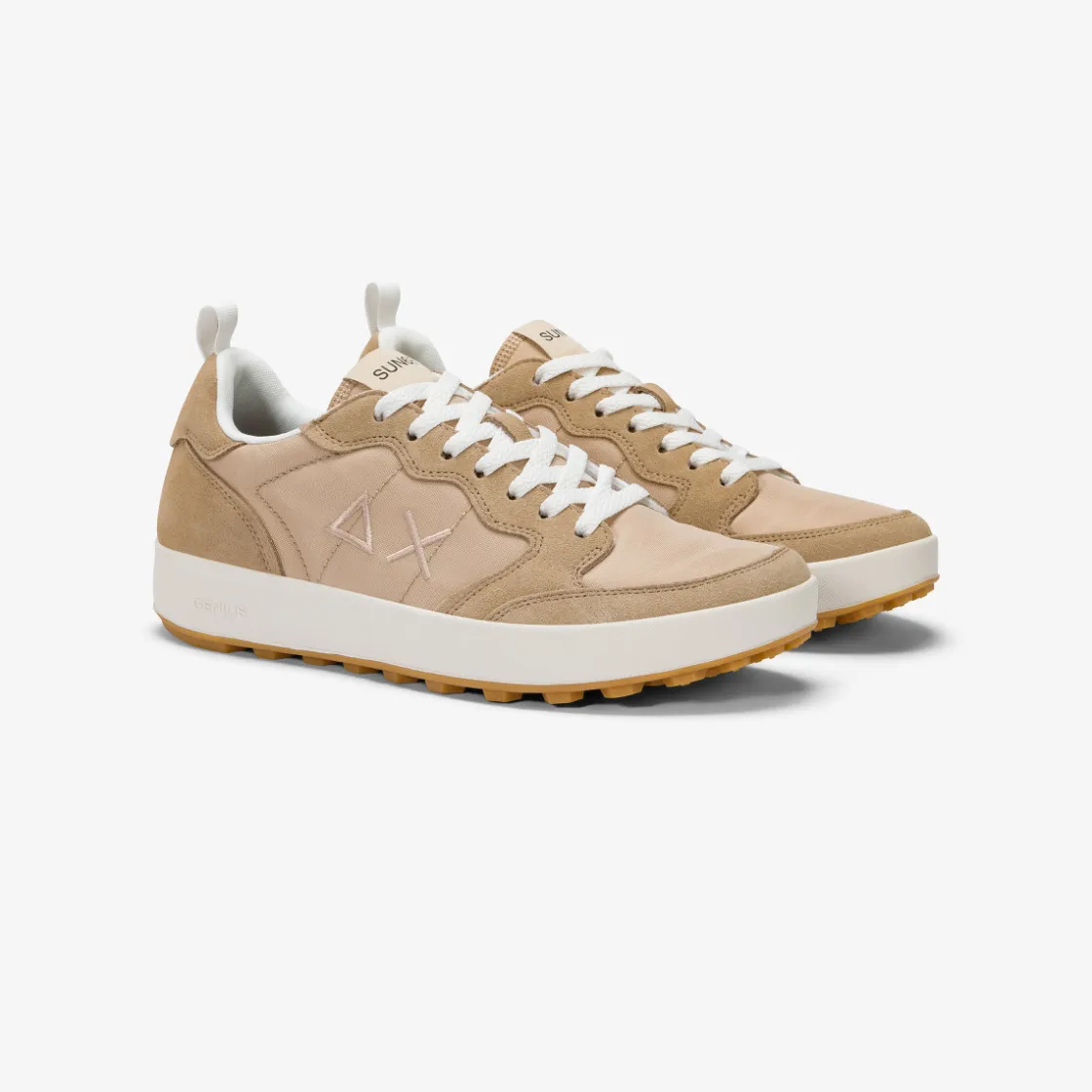 Clearance Sneaker Genius in nylon e suede beige Uomo Scarpe|Uomo