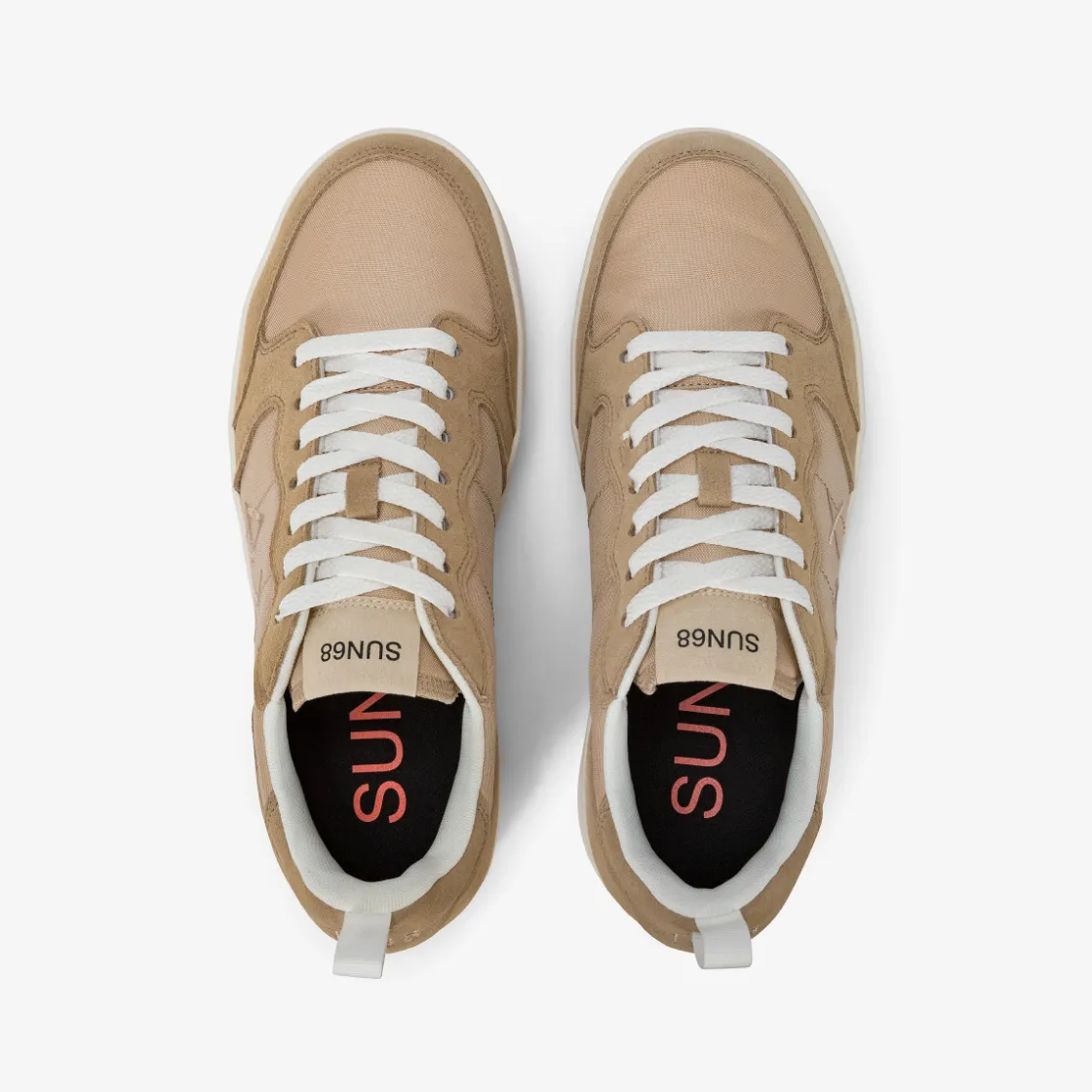 Clearance Sneaker Genius in nylon e suede beige Uomo Scarpe|Uomo