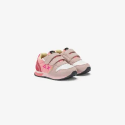 Fashion Sneaker Girl's Ally Color Explosion in suede e nylon porcellana Bambina
