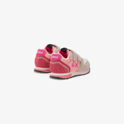 Fashion Sneaker Girl's Ally Color Explosion in suede e nylon porcellana Bambina