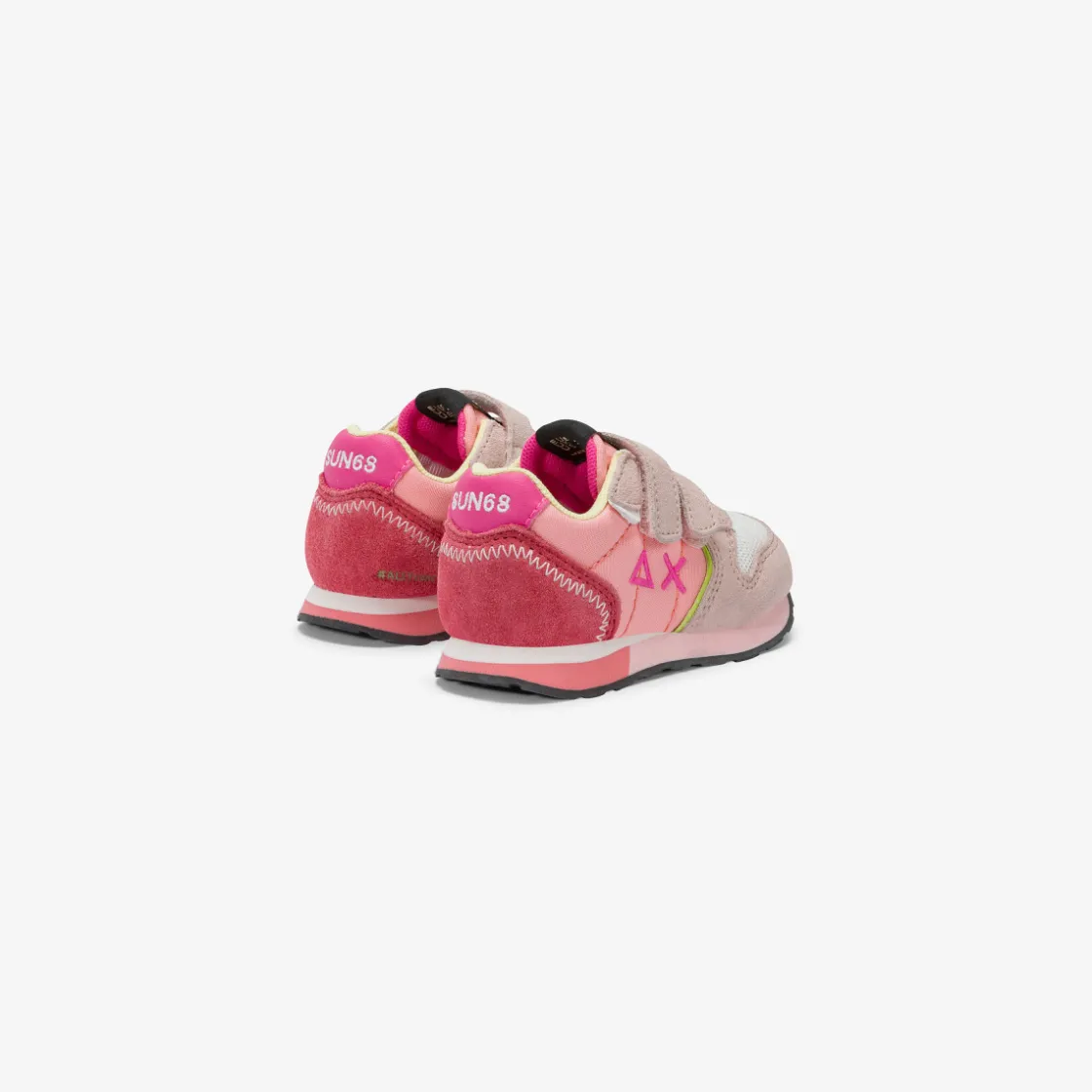Fashion Sneaker Girl's Ally Color Explosion in suede e nylon porcellana Bambina