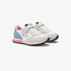 New Sneaker Girl's Ally Color Explosion in suede e nylon bianco Bambina