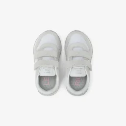 Online Sneaker Girl's Ally Glitter in suede e tessuto bianco Bambina