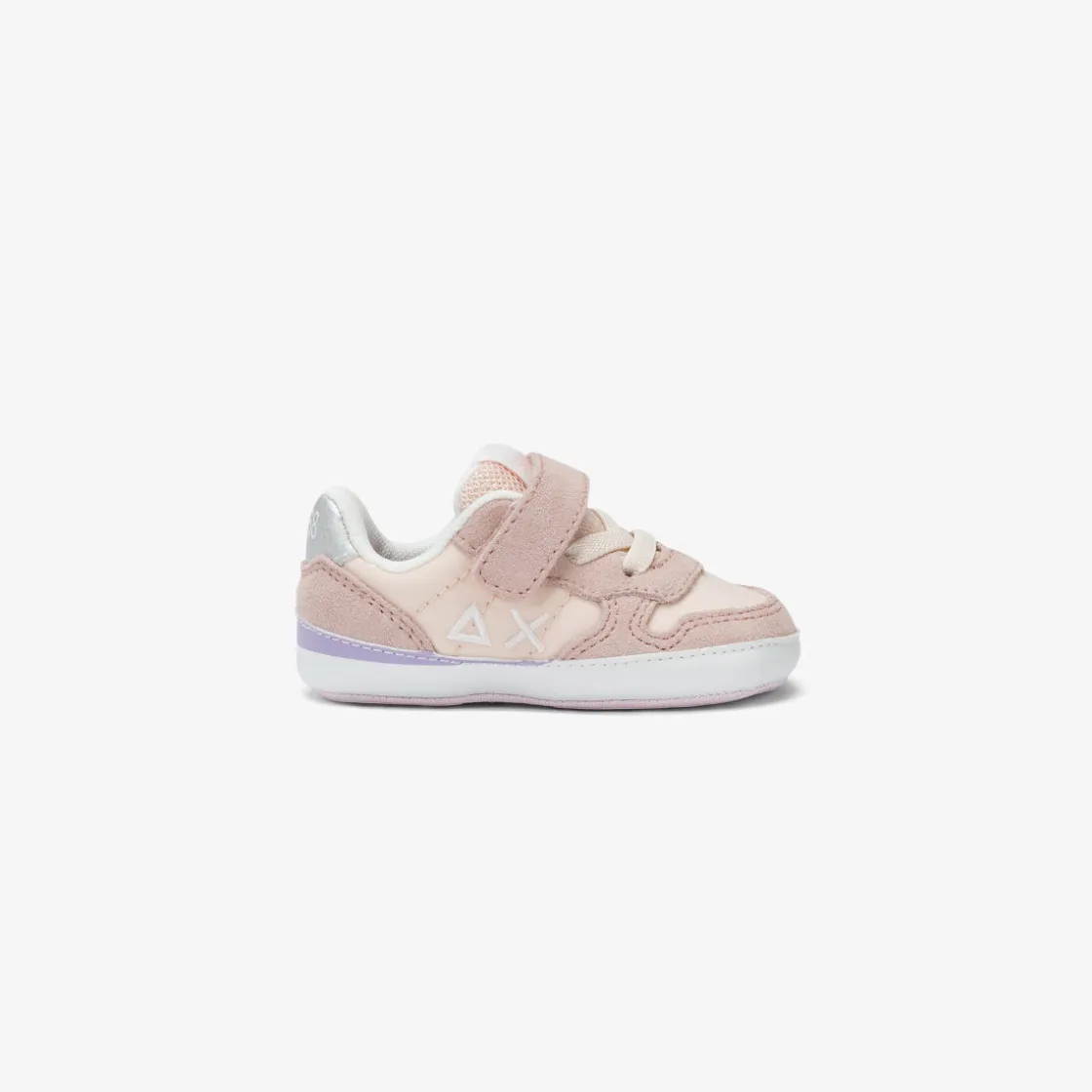 Sale Sneaker Girl's Ally Gold Silver in suede e nylon porcellana Bambina