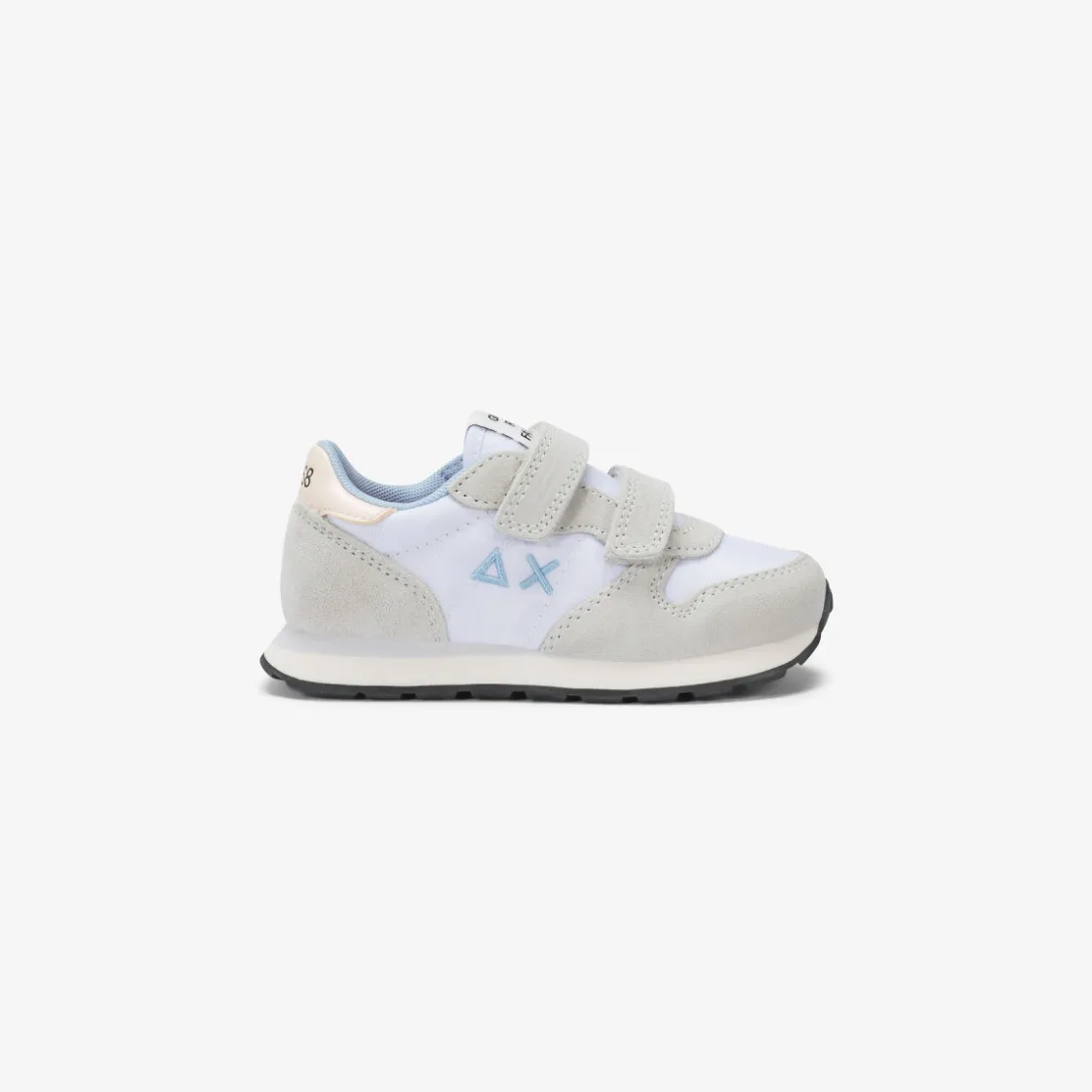 Clearance Sneaker Girl's Ally in suede e nylon bianco Bambina