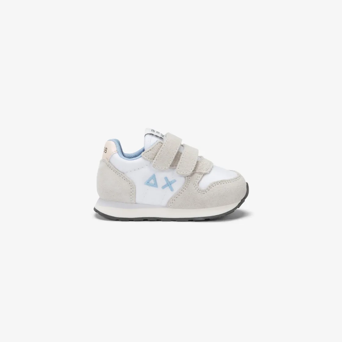 Online Sneaker Girl's Ally in suede e nylon bianco Bambina