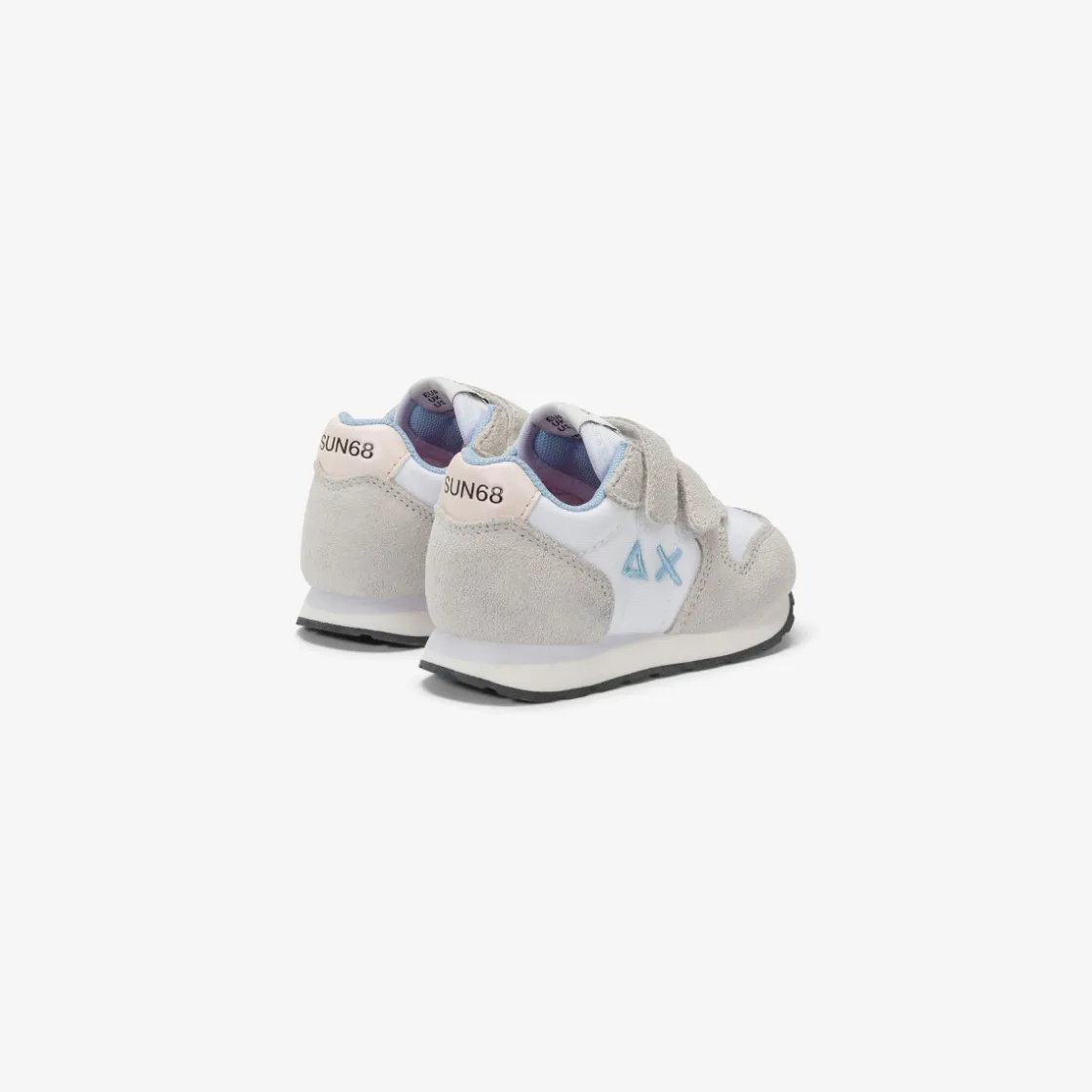 Online Sneaker Girl's Ally in suede e nylon bianco Bambina