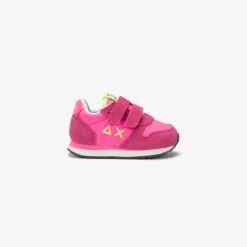 Online Sneaker Girl's Ally in suede e nylon fucsia fluo Bambina