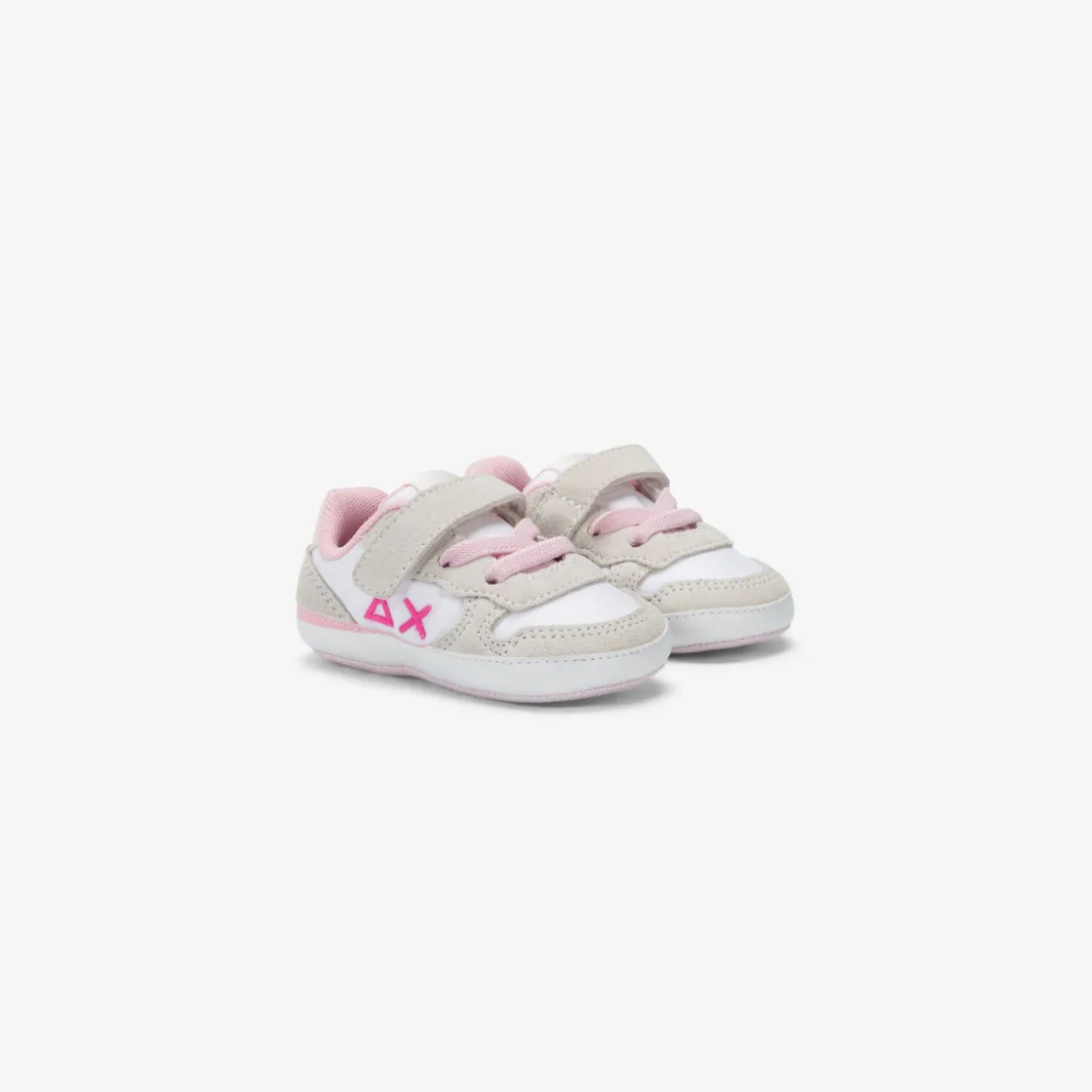 Best Sneaker Girl's Ally in suede e nylon bianco Bambina