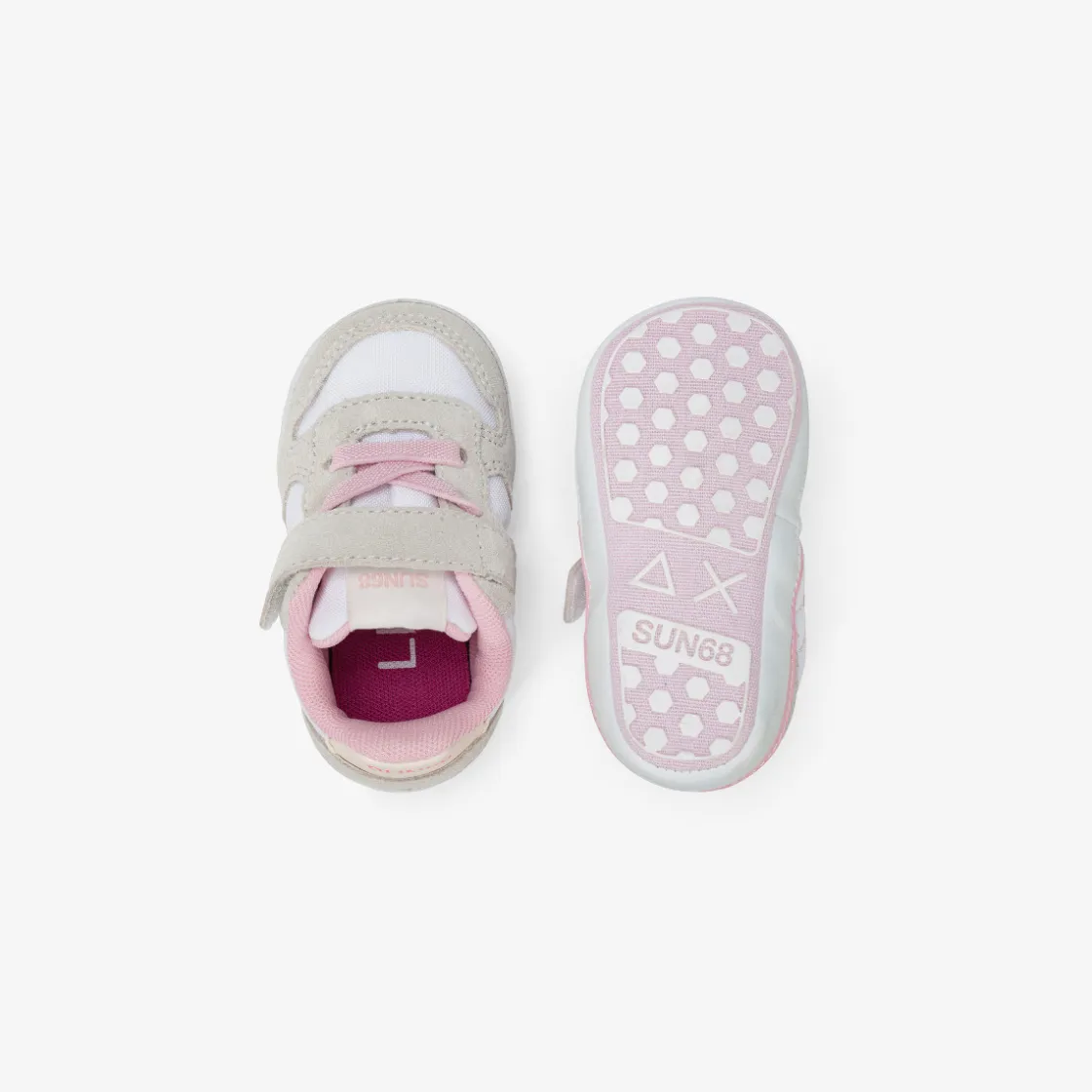 Best Sneaker Girl's Ally in suede e nylon bianco Bambina
