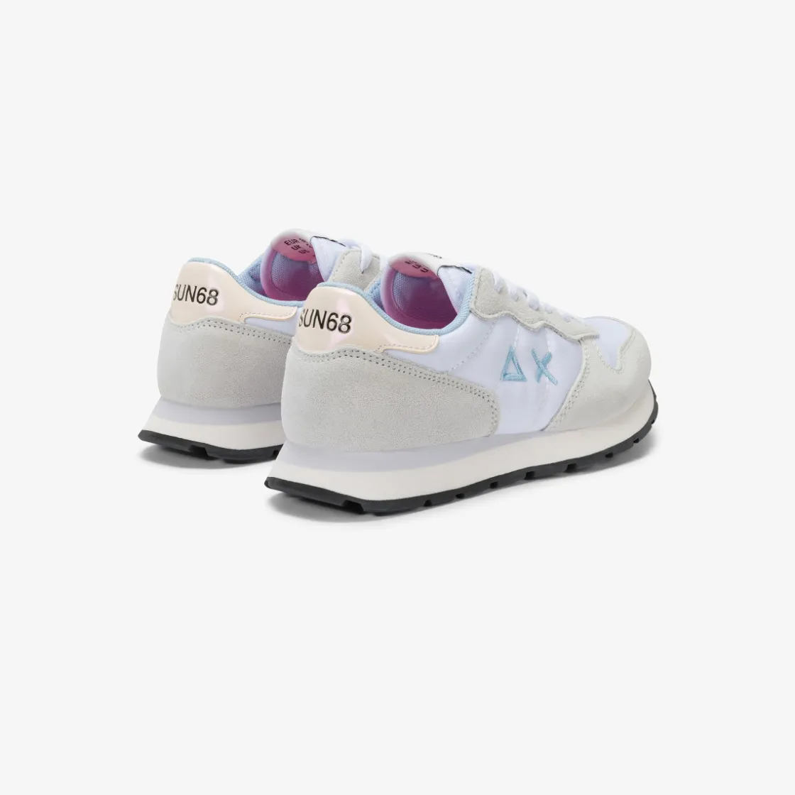Clearance Sneaker Girl's Ally in suede e nylon bianco Bambina