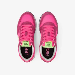Best Sneaker Girl's Ally in suede e nylon fucsia fluo Bambina