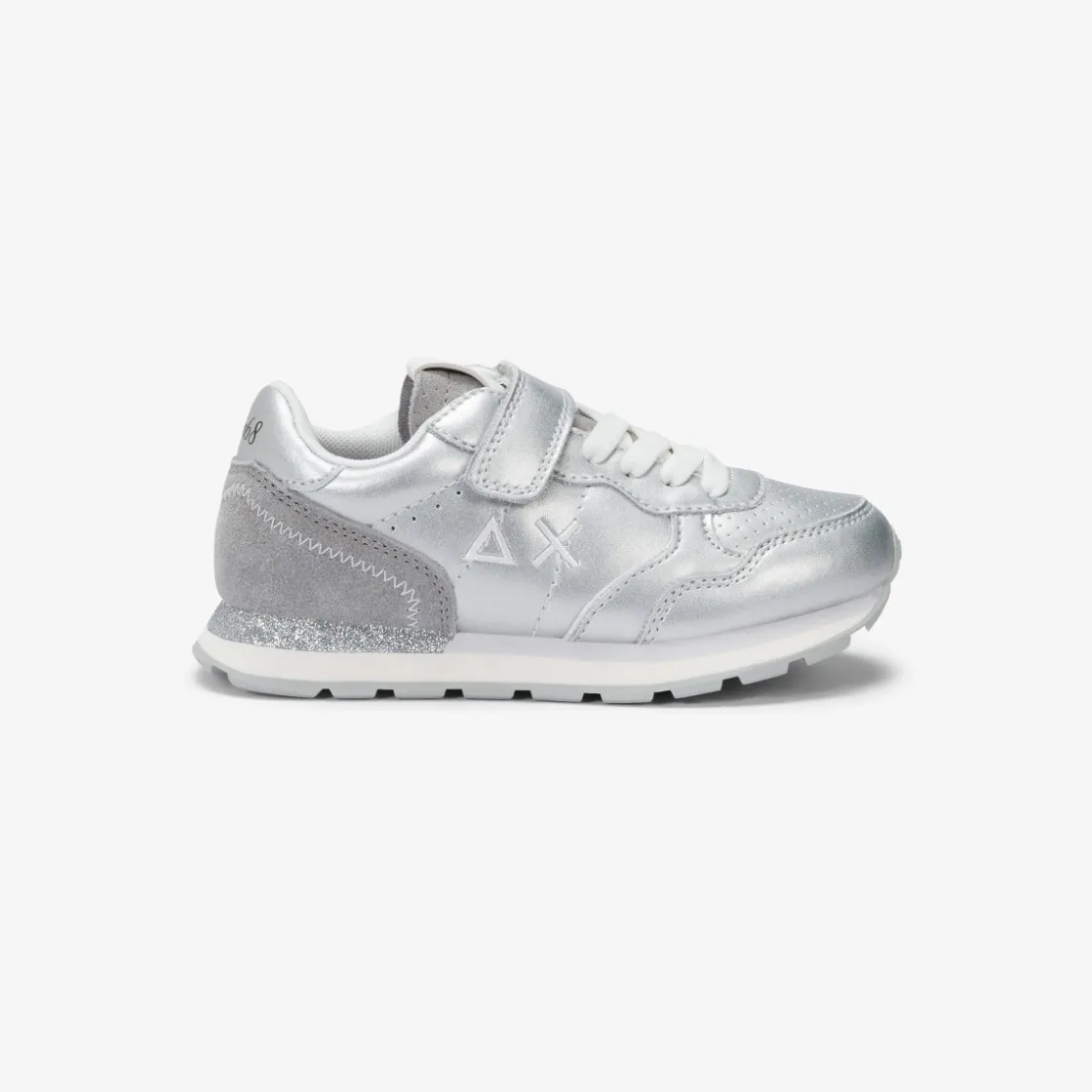 Discount Sneaker Girl's Big Ally pelle argento Bambina