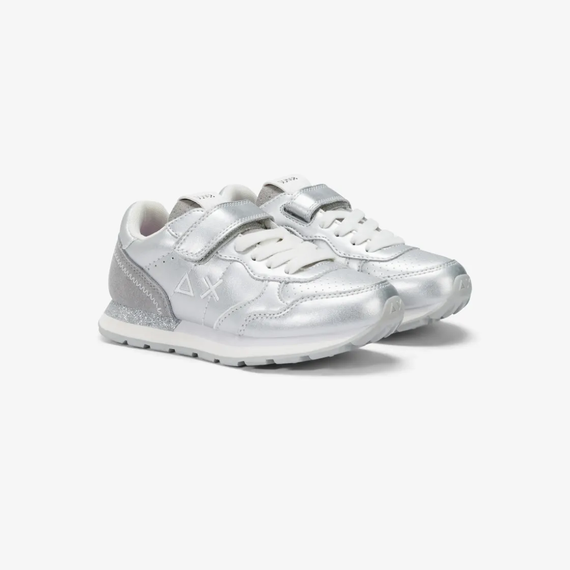 Discount Sneaker Girl's Big Ally pelle argento Bambina
