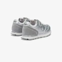 Discount Sneaker Girl's Big Ally pelle argento Bambina