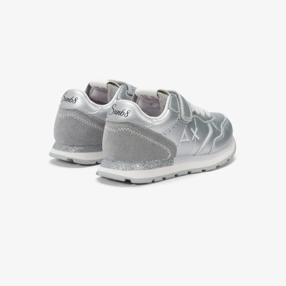 Discount Sneaker Girl's Big Ally pelle argento Bambina
