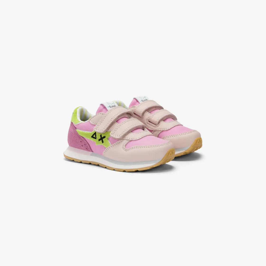 Fashion Sneaker Girl's Big Stargirl Sponge in pelle e nylon rosa Bambina