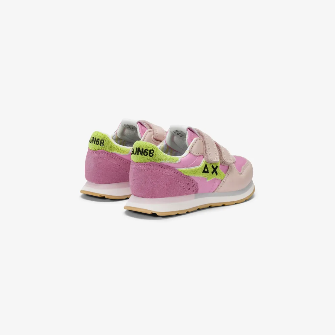 Fashion Sneaker Girl's Big Stargirl Sponge in pelle e nylon rosa Bambina
