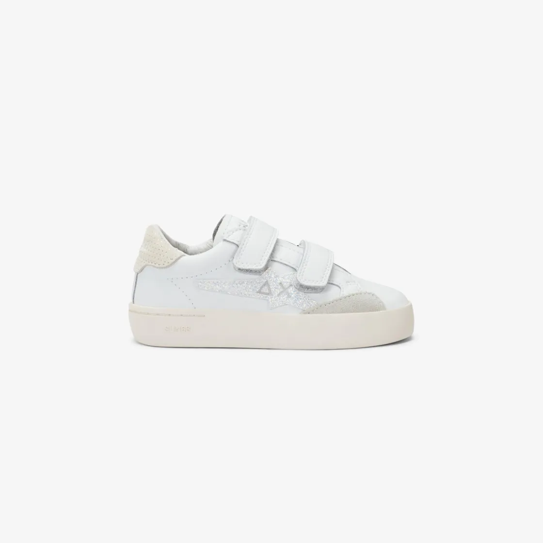 Discount Sneaker Girl's Katy in pelle bianca Bambina