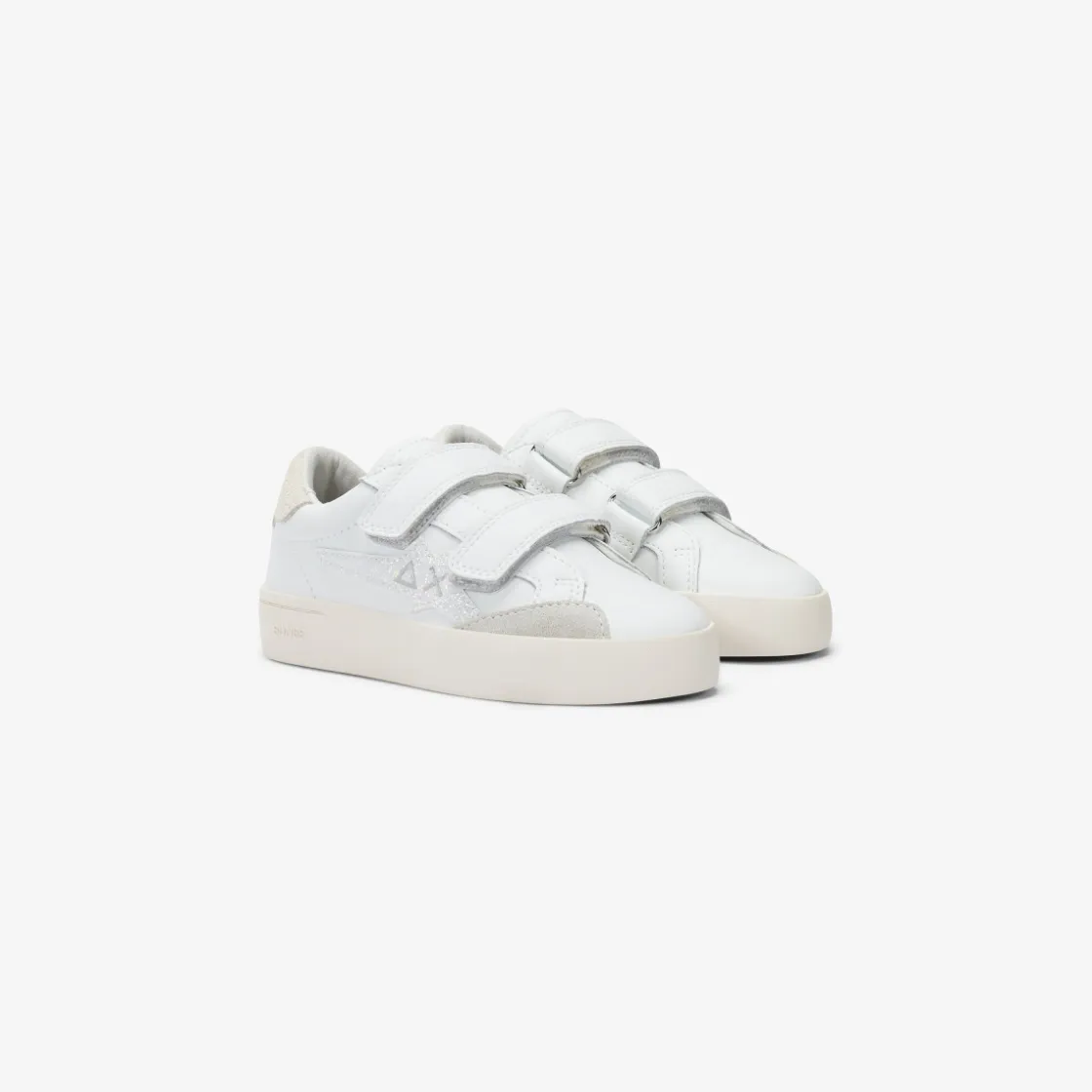 Discount Sneaker Girl's Katy in pelle bianca Bambina
