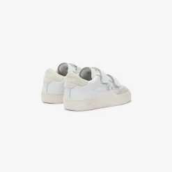 Discount Sneaker Girl's Katy in pelle bianca Bambina