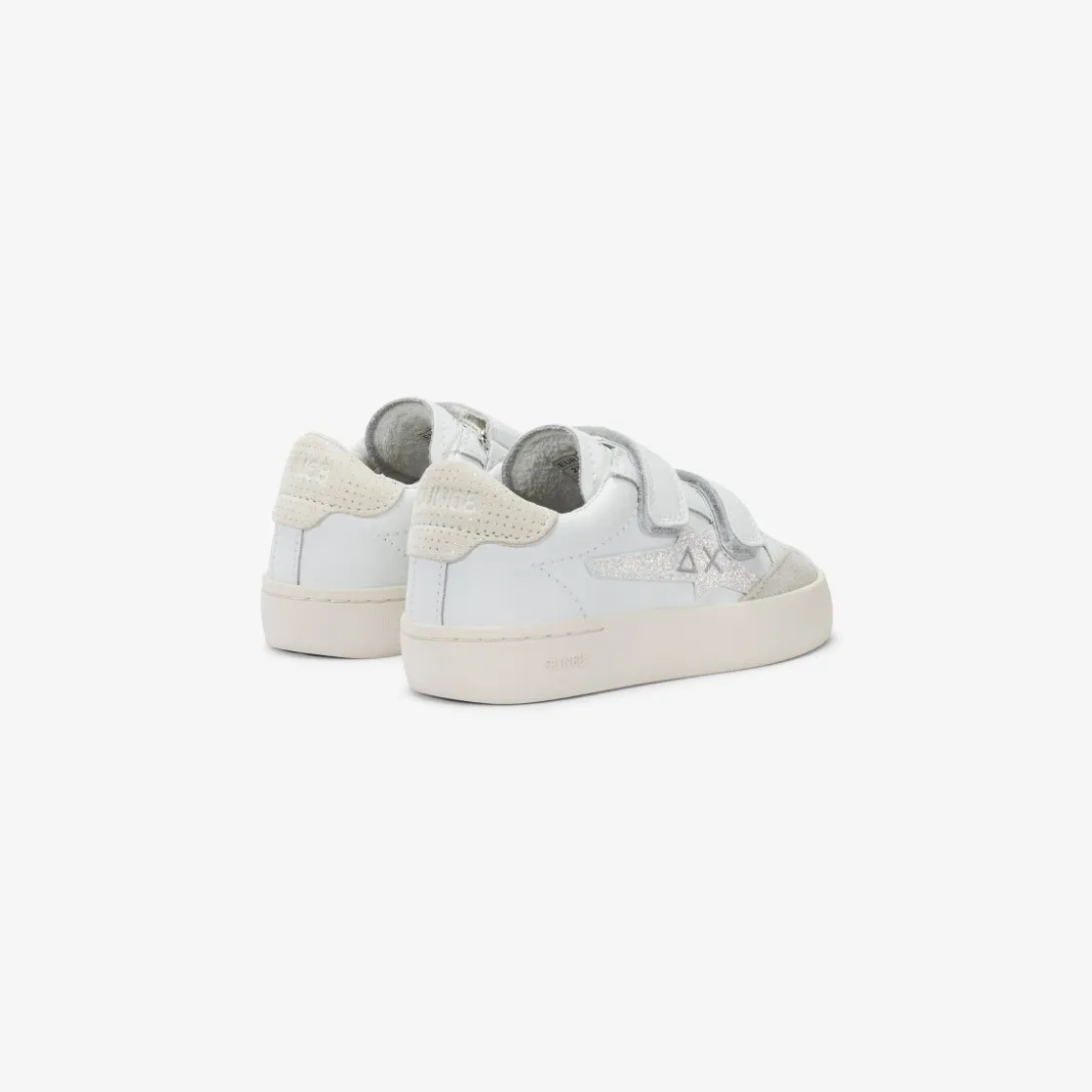 Discount Sneaker Girl's Katy in pelle bianca Bambina
