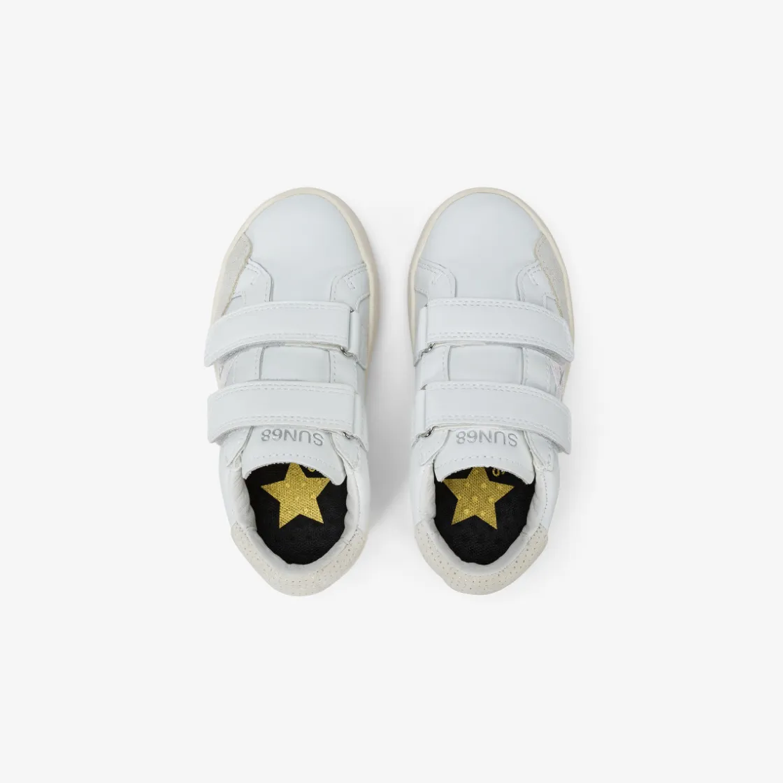 Discount Sneaker Girl's Katy in pelle bianca Bambina