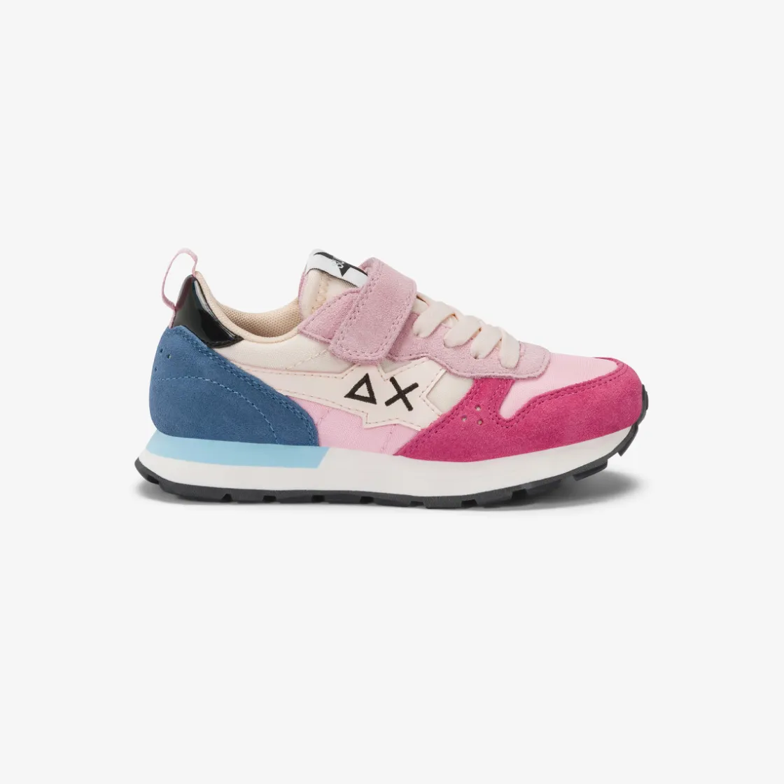 New Sneaker Girl's Stargirl Multicolor in suede e nylon rosa Bambina