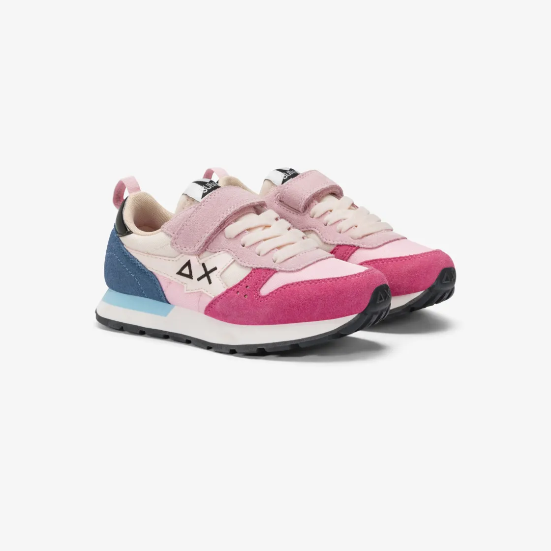 New Sneaker Girl's Stargirl Multicolor in suede e nylon rosa Bambina