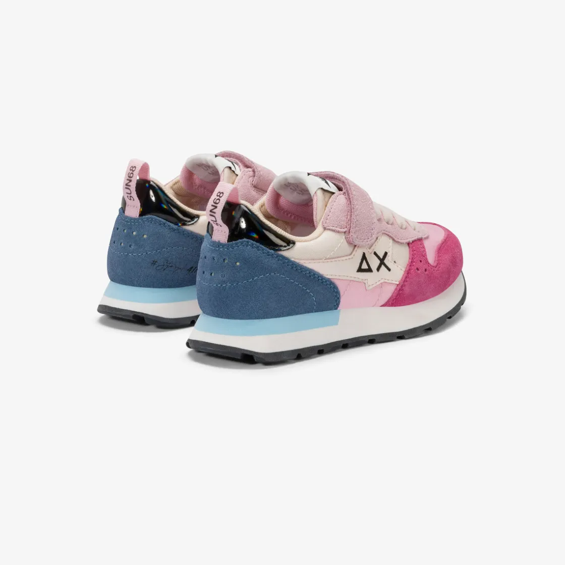 New Sneaker Girl's Stargirl Multicolor in suede e nylon rosa Bambina