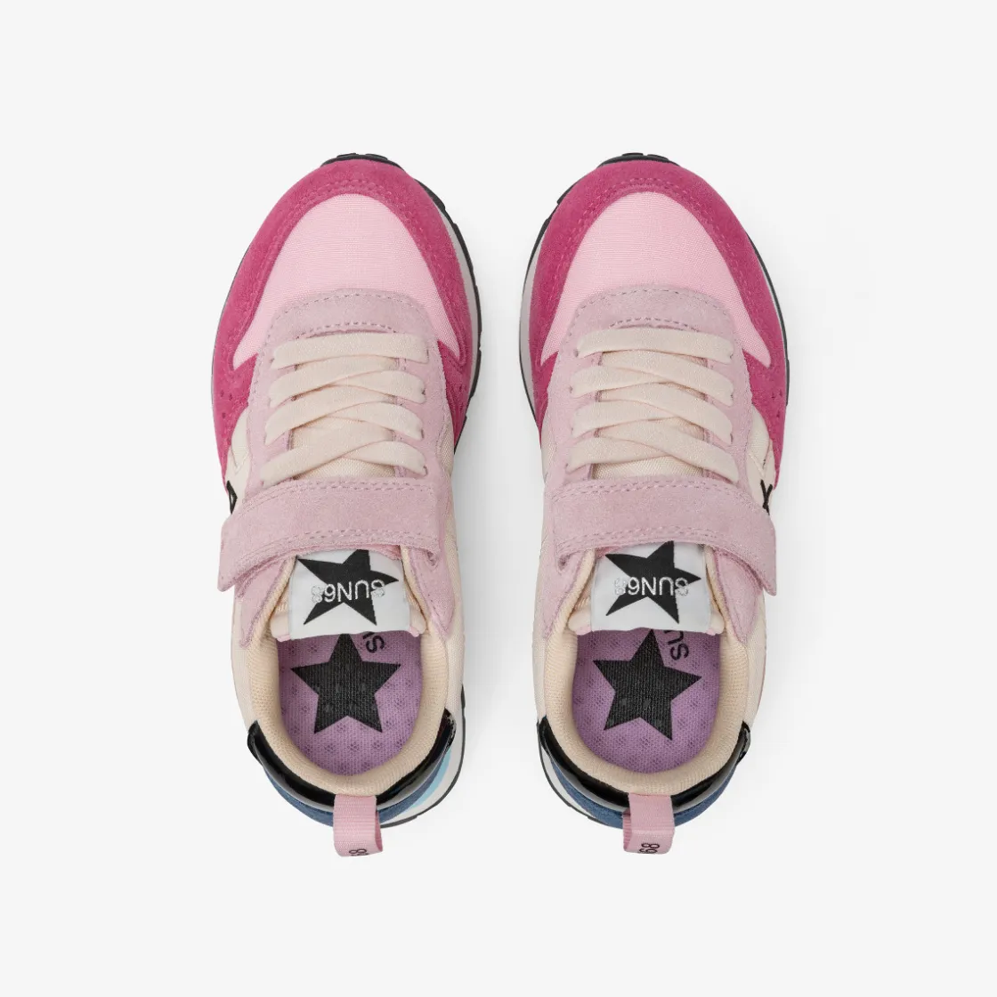 New Sneaker Girl's Stargirl Multicolor in suede e nylon rosa Bambina