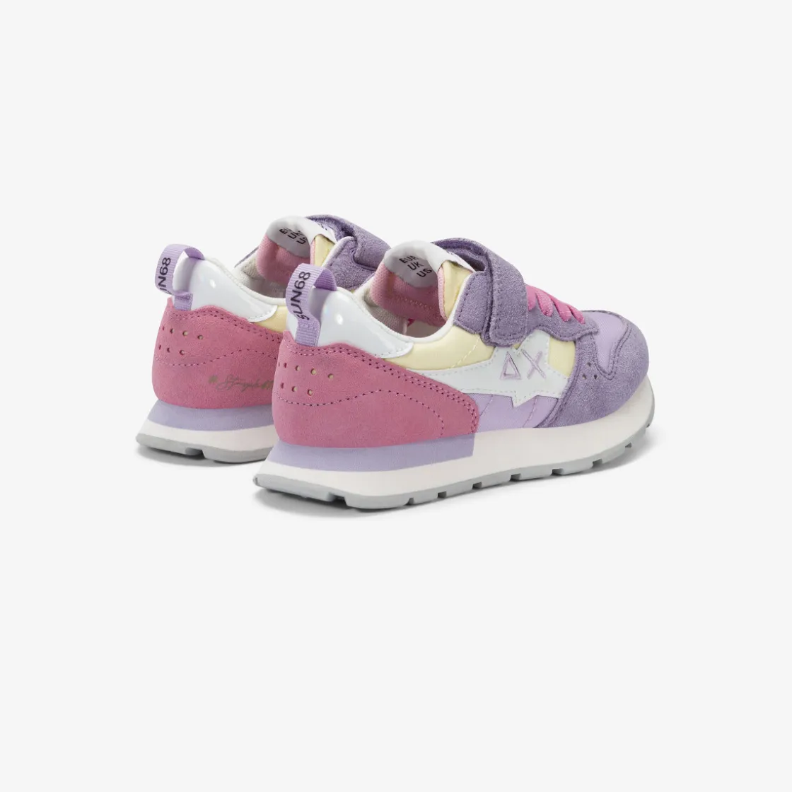 Discount Sneaker Girl's Stargirl Multicolor in suede e nylon lilla Bambina