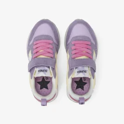 Discount Sneaker Girl's Stargirl Multicolor in suede e nylon lilla Bambina