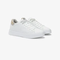 Best Sneaker Grace in pelle bianca e oro Donna Scarpe|Donna