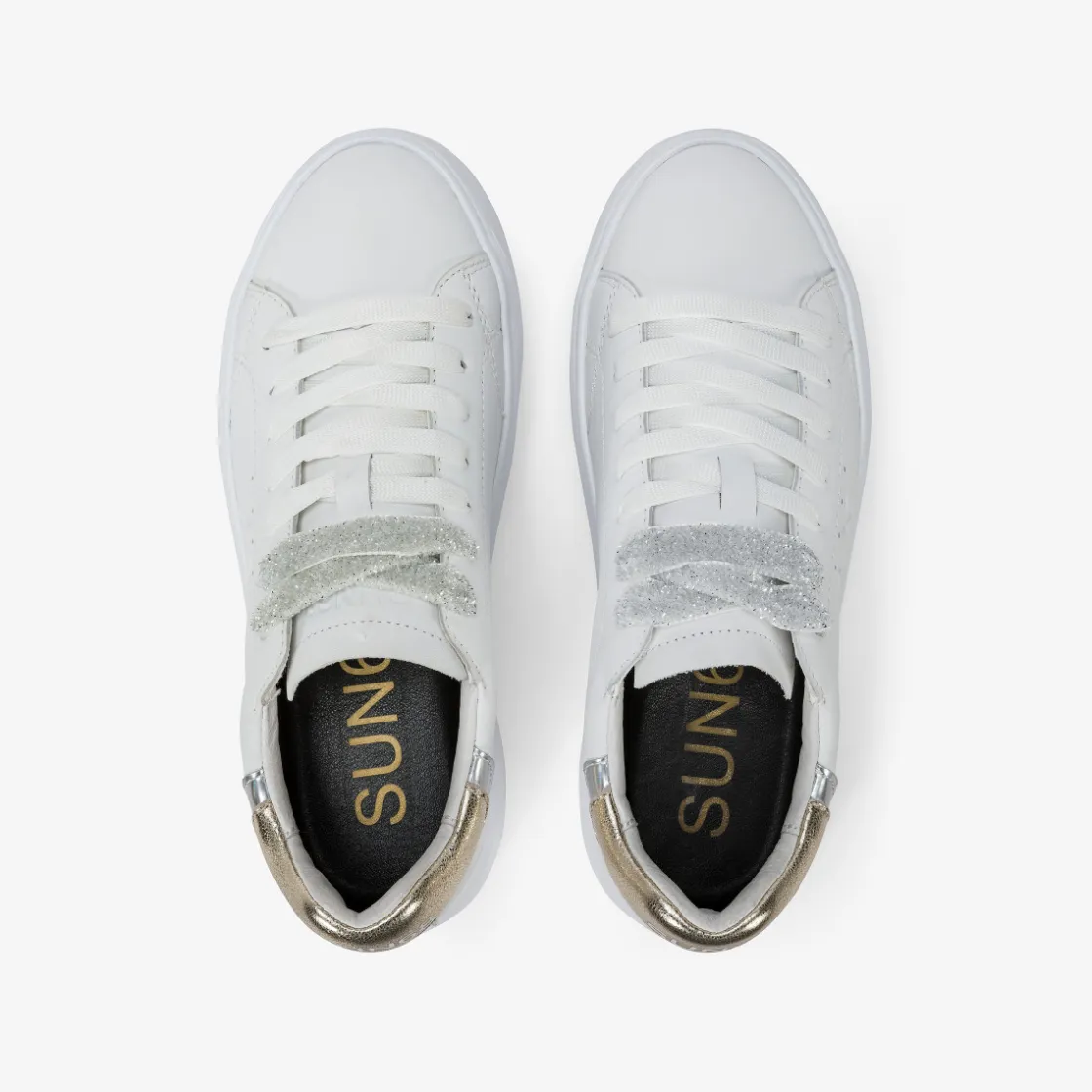 Best Sneaker Grace in pelle bianca e oro Donna Scarpe|Donna