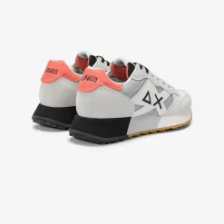 Sale Sneaker Jaki Bicolor in nylon e suede bianco e grigio chiaro Uomo Scarpe|Uomo