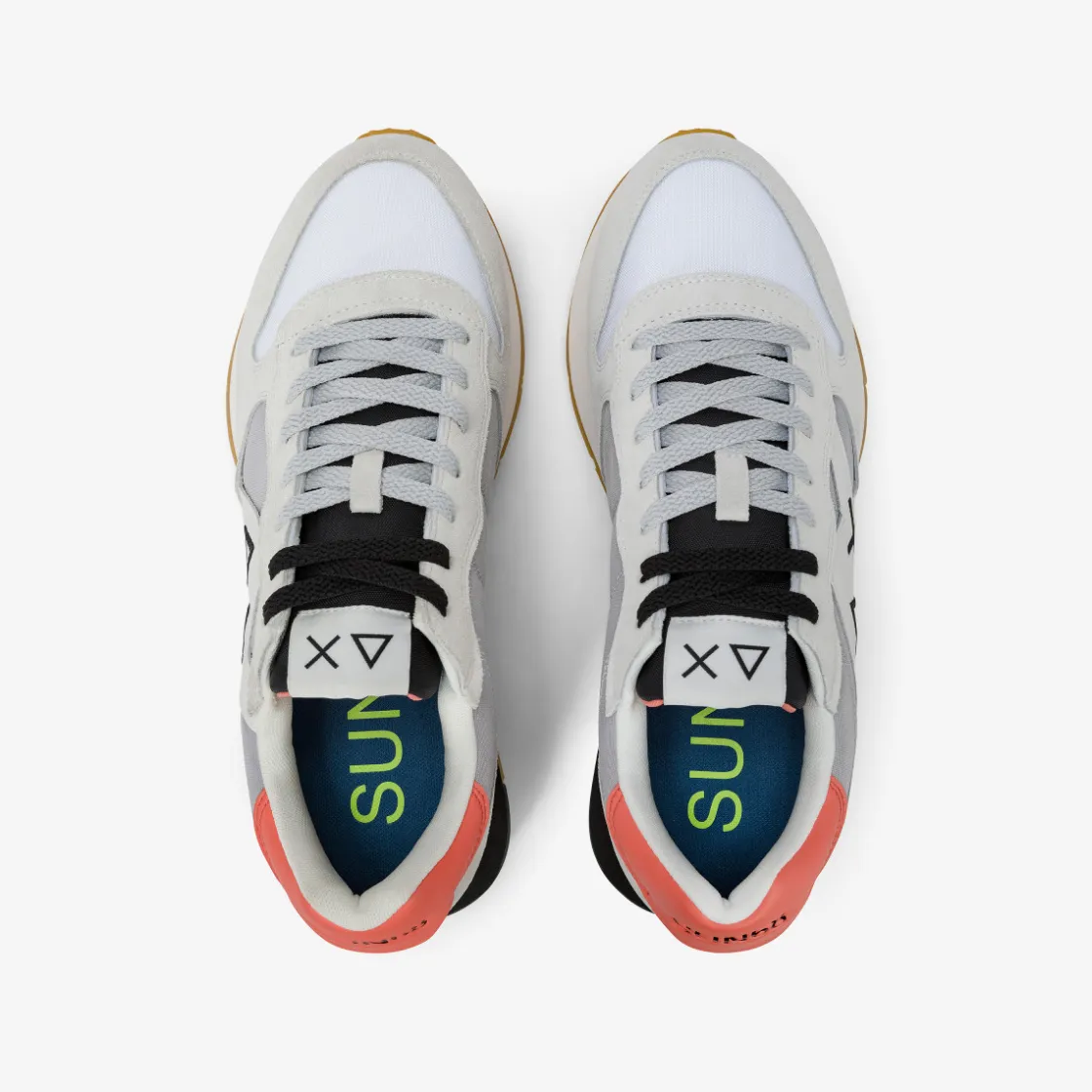 Sale Sneaker Jaki Bicolor in nylon e suede bianco e grigio chiaro Uomo Scarpe|Uomo