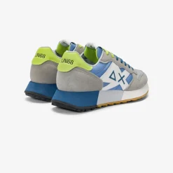 Sale Sneaker Jaki Bicolor in nylon e suede grigio chiaro e avio Uomo Scarpe|Uomo
