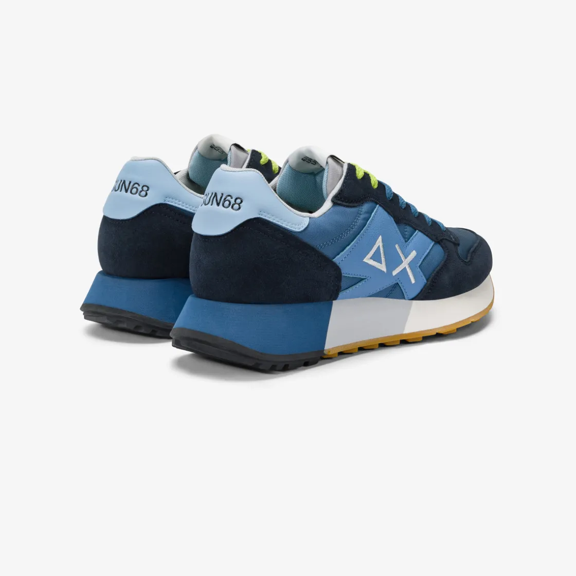 Fashion Sneaker Jaki Bicolor in nylon e suede blu navy e avio scuro Uomo Scarpe|Uomo
