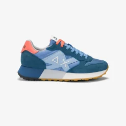 Sale Sneaker Jaki Bicolor in nylon e suede avio scuro e avio Uomo Scarpe|Uomo