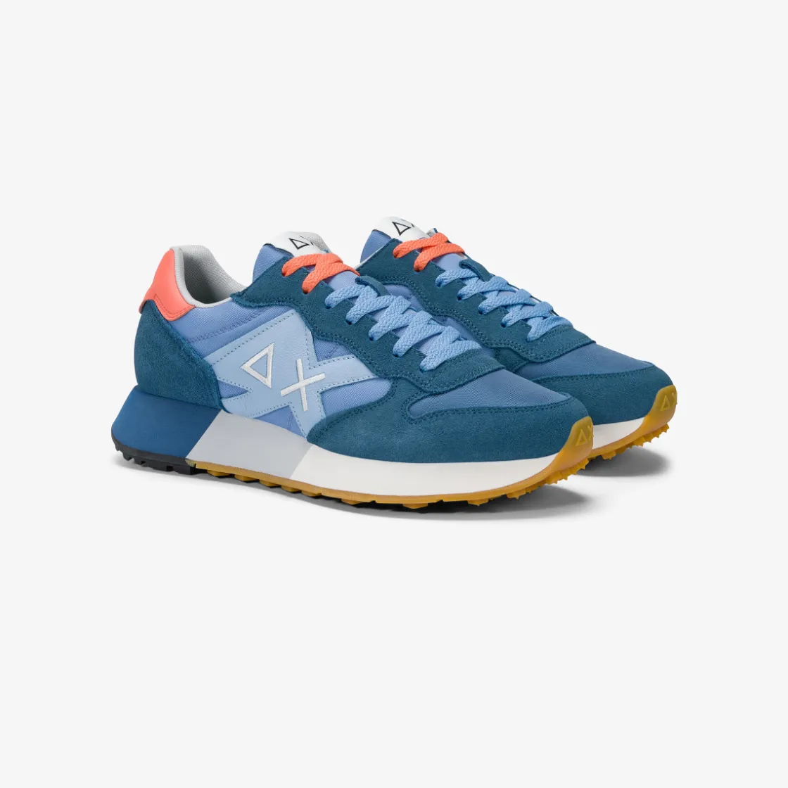 Sale Sneaker Jaki Bicolor in nylon e suede avio scuro e avio Uomo Scarpe|Uomo