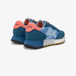 Sale Sneaker Jaki Bicolor in nylon e suede avio scuro e avio Uomo Scarpe|Uomo