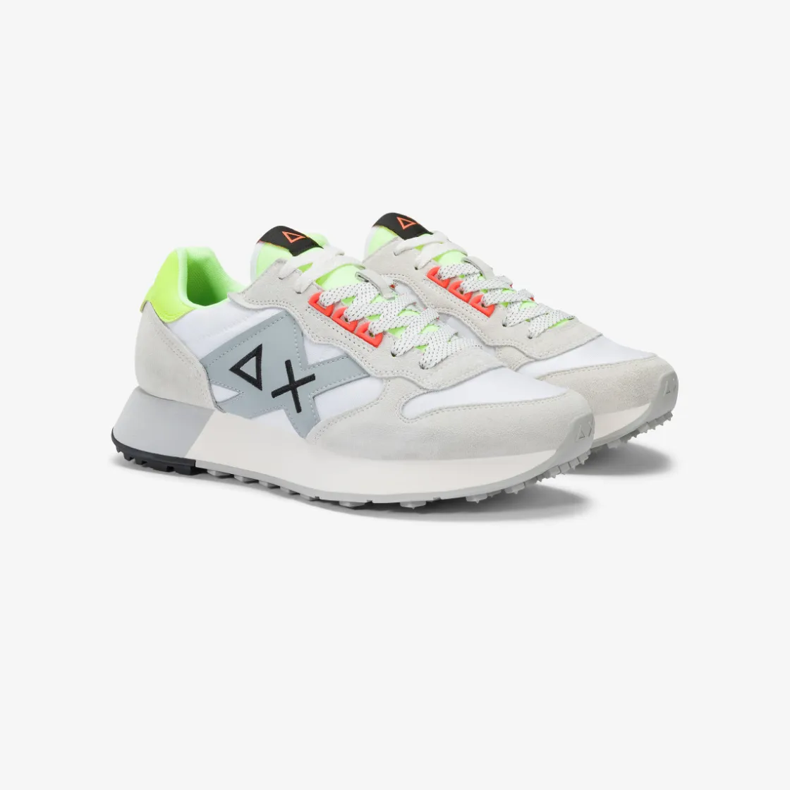 Online Sneaker Jaki Fluo in nylon e suede bianco Uomo Scarpe|Uomo