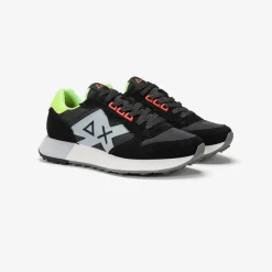 Sale Sneaker Jaki Fluo in nylon e suede nero Uomo Scarpe|Uomo