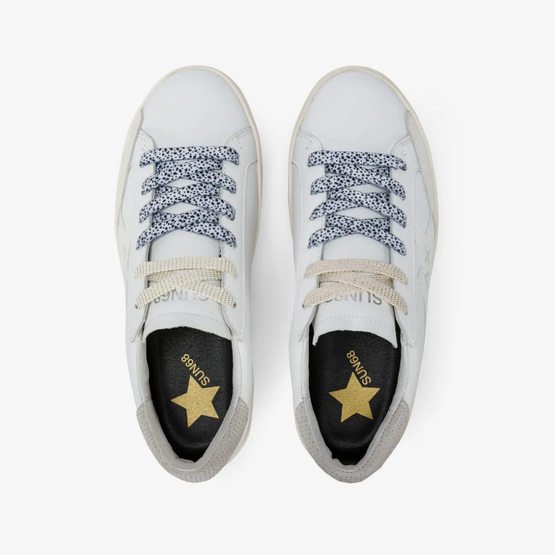 Fashion Sneaker Katy in pelle bianca Donna Scarpe|Donna