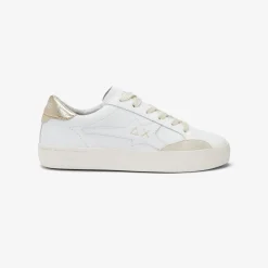 Hot Sneaker Katy in pelle bianca e oro Donna Scarpe|Donna