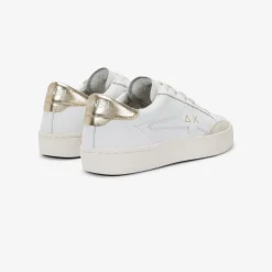 Hot Sneaker Katy in pelle bianca e oro Donna Scarpe|Donna